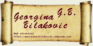 Georgina Bilaković vizit kartica